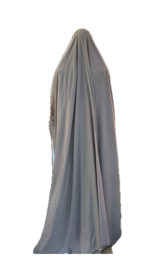 Taupe One piece big saudi jilbab