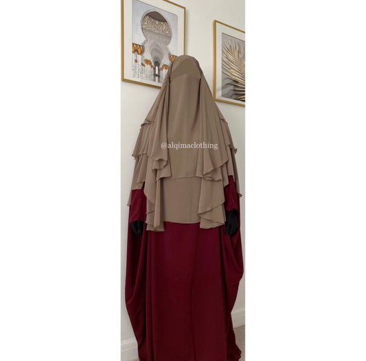 Three Layer Diamond Khimar Umm Hafsa