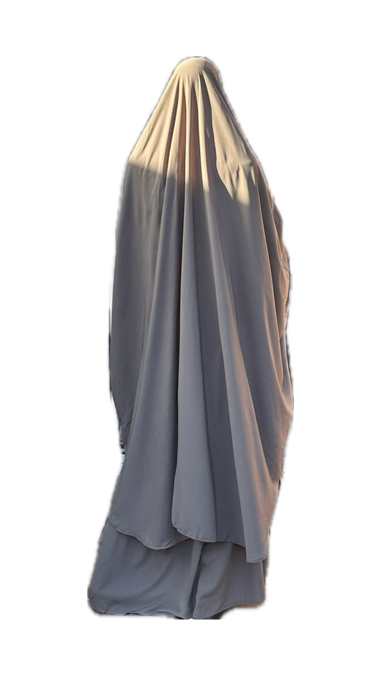 Taupe Big two piece jilbab umm hafsa