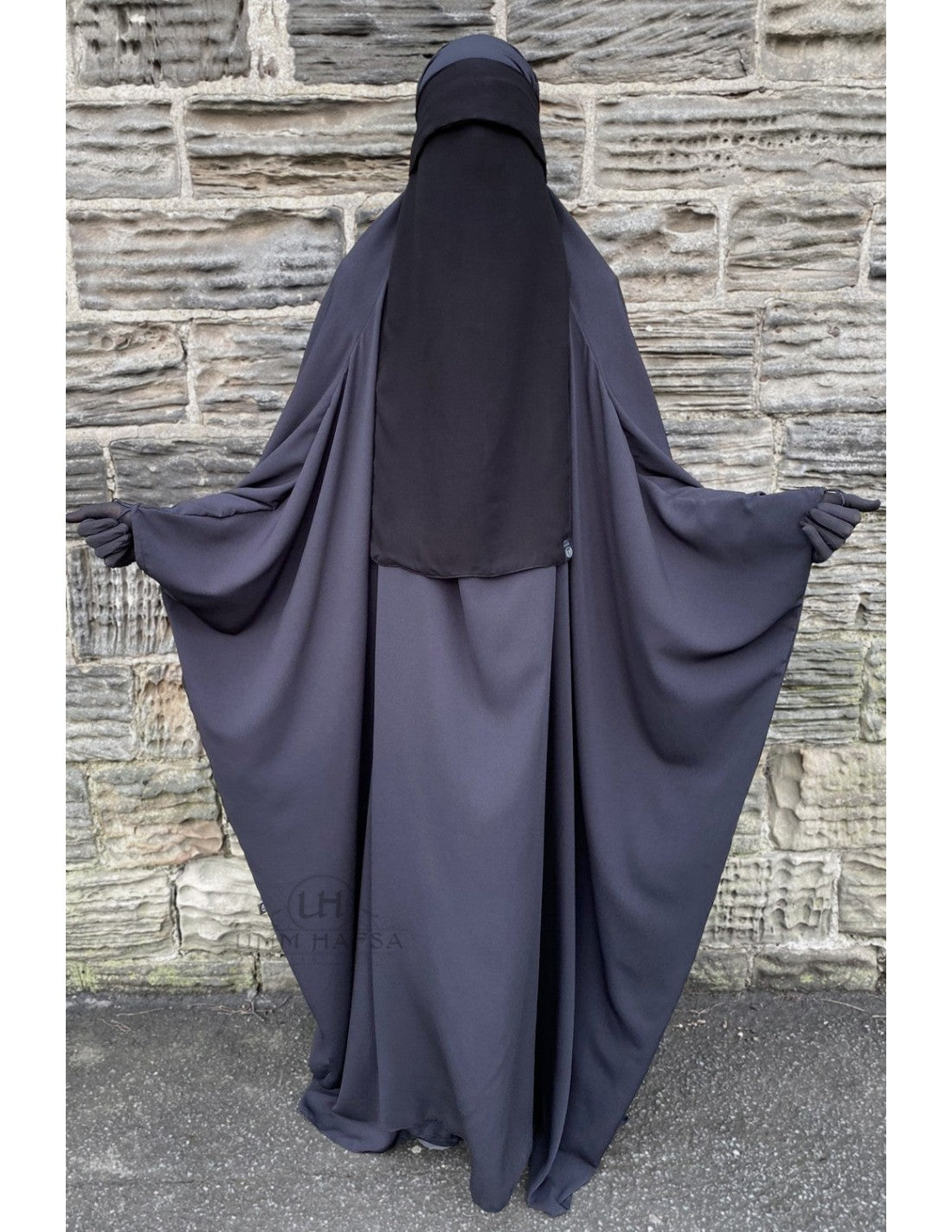 Grey Saudi one piece jilbab