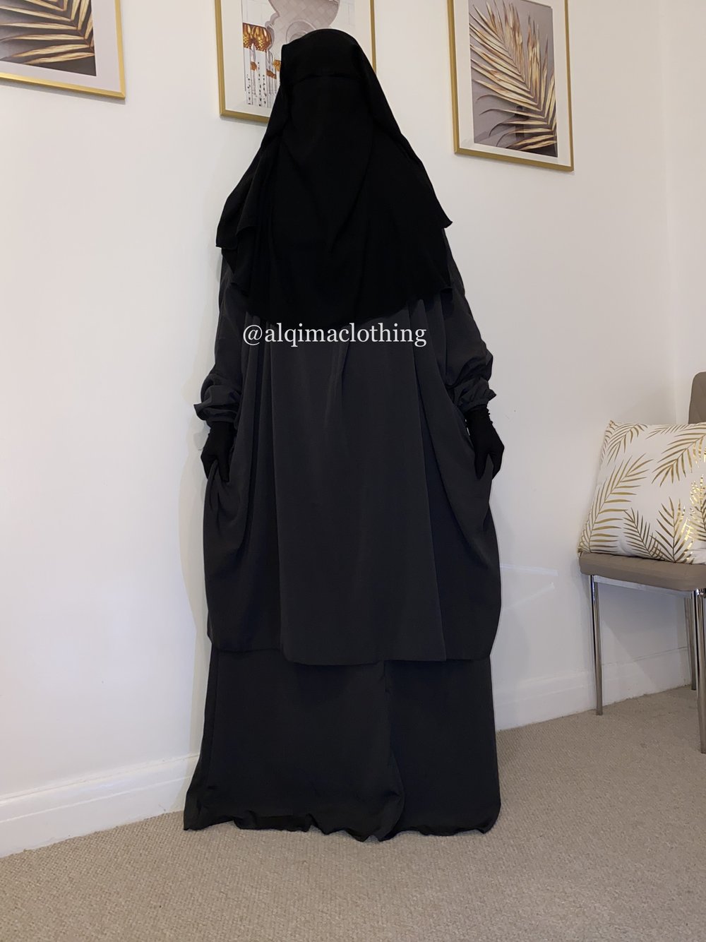 Grey two piece jilbab umm hafsa