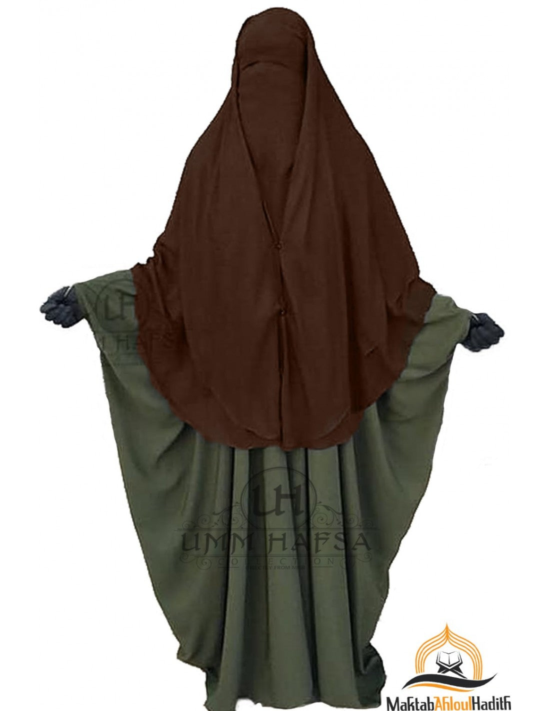 Niqab 2 Piece Clip-on Umm Hafsa 1m 25