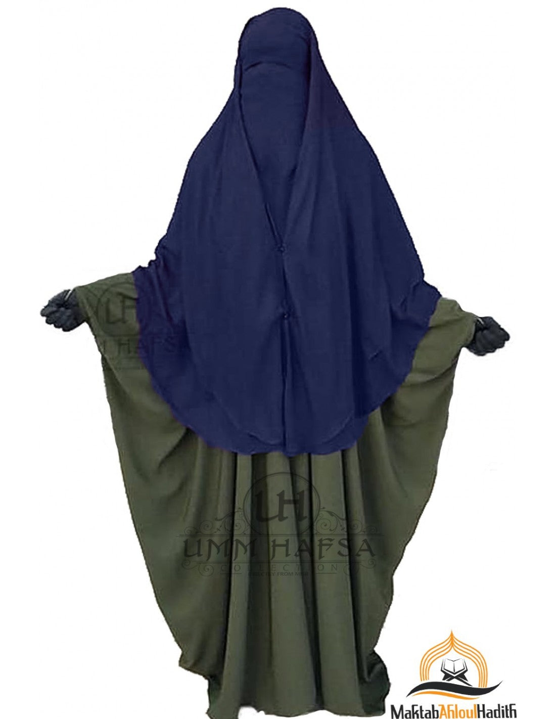 Niqab 2 Piece Clip-on Umm Hafsa 1m 50