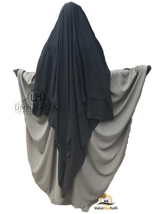 Niqab 3 Voiles Casquette 1m50 Umm Hafsa