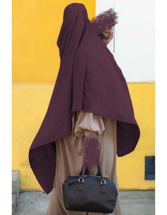 Plum One Layer Khimar