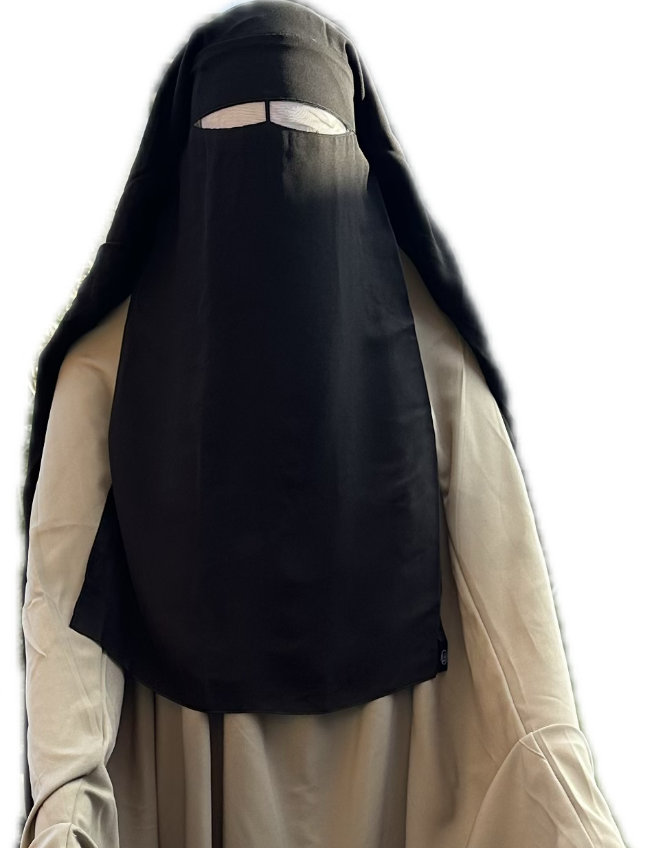 Black 3 Layer Niqab 150cm Umm Hafsa