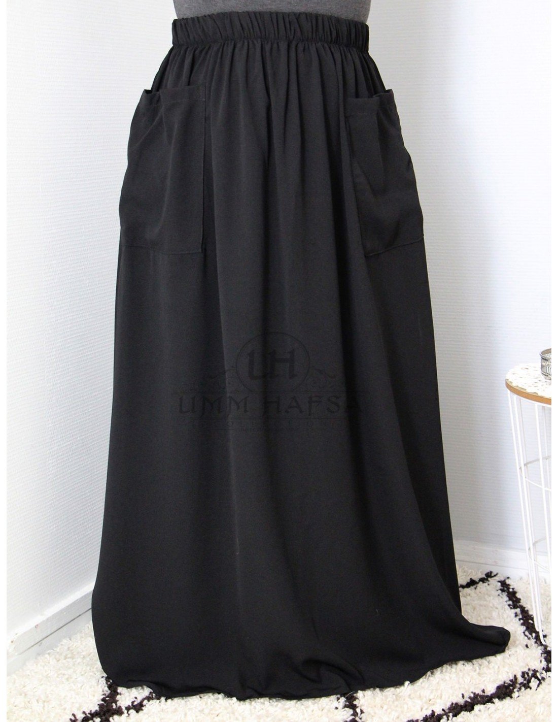Black Jilbab Skirt ( With Pockets)