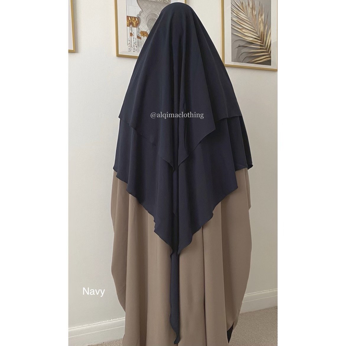 Navy two layer khimar umm hafsa