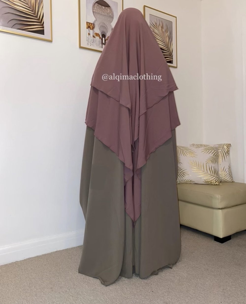 Rosewood two layer khimar umm hafsa