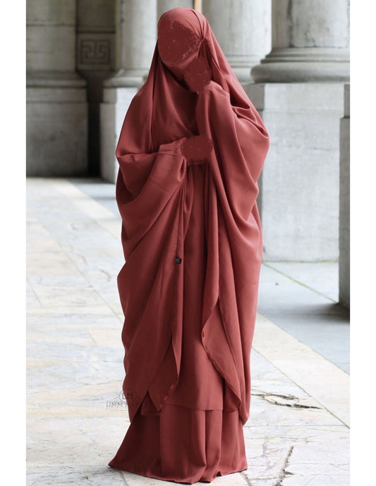 Rust Brown 2 piece Big Jilbab Umm Hafsa