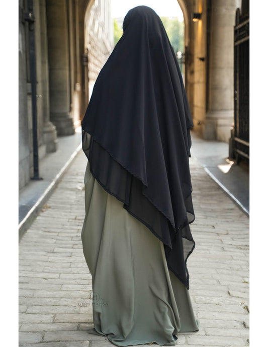 Two Layer Khimar Chiffon Umm Hafsa