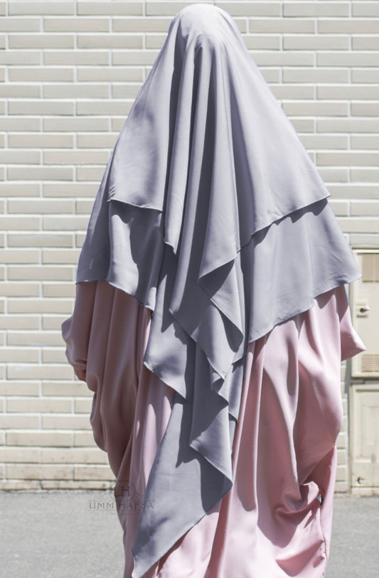 Two Layer Diamond Khimar Umm Hafsa