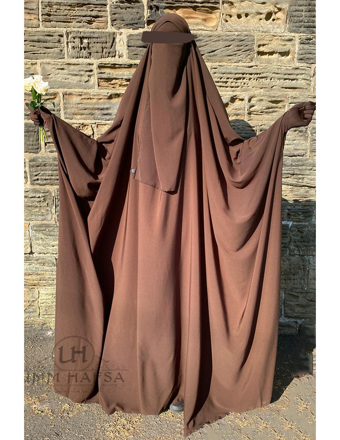 Brown One piece big saudi jilbab