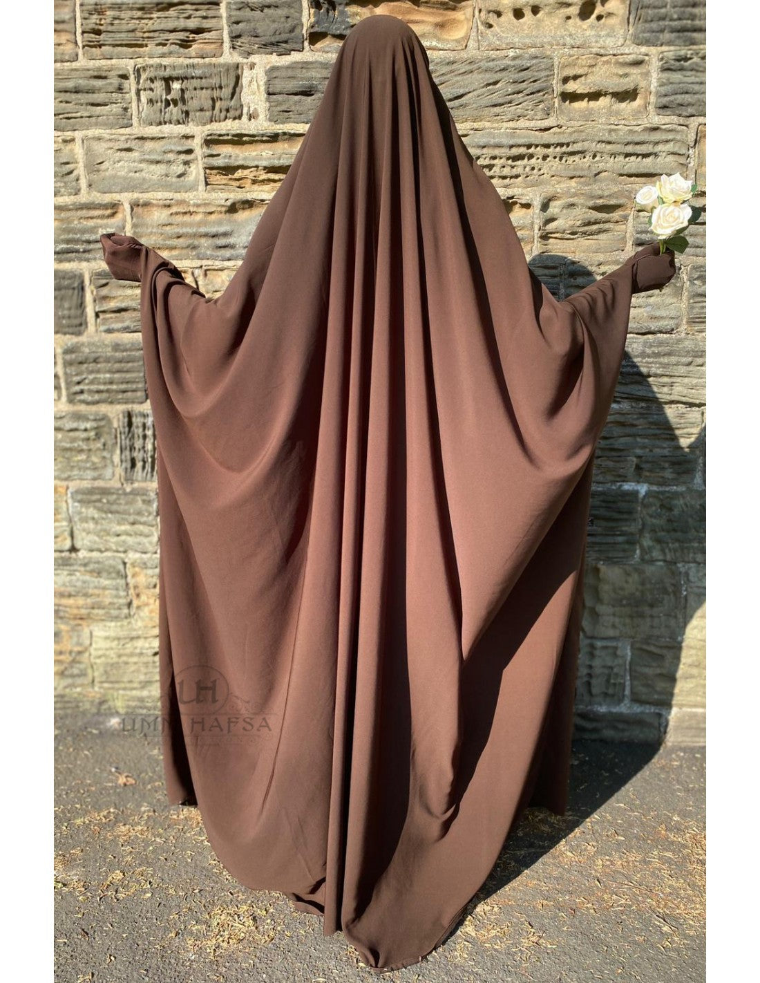 Brown One piece big saudi jilbab