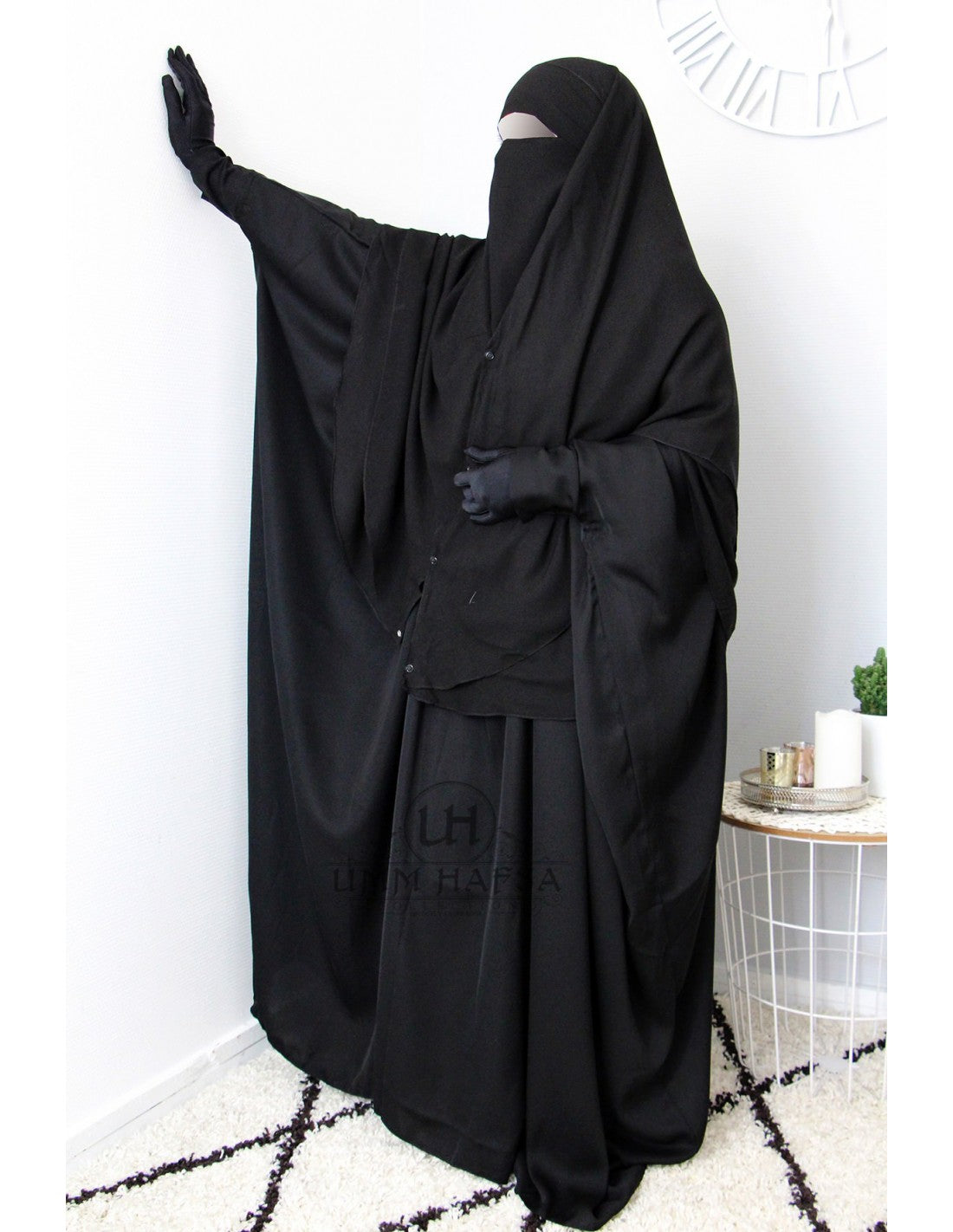 Niqab 2 Piece Clip-on Umm Hafsa 1m 25