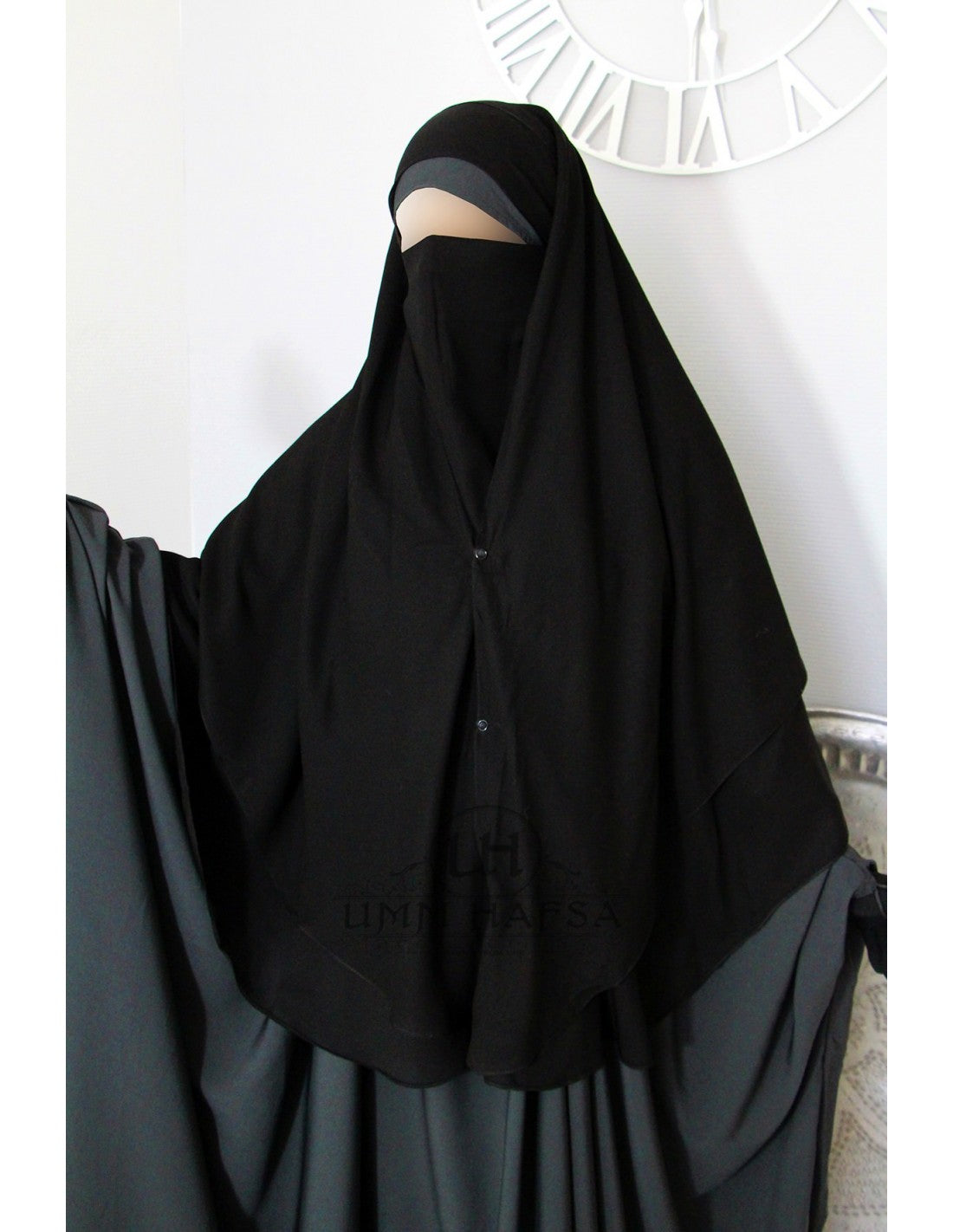 Niqab 2 Piece Clip-on Umm Hafsa 1m 25