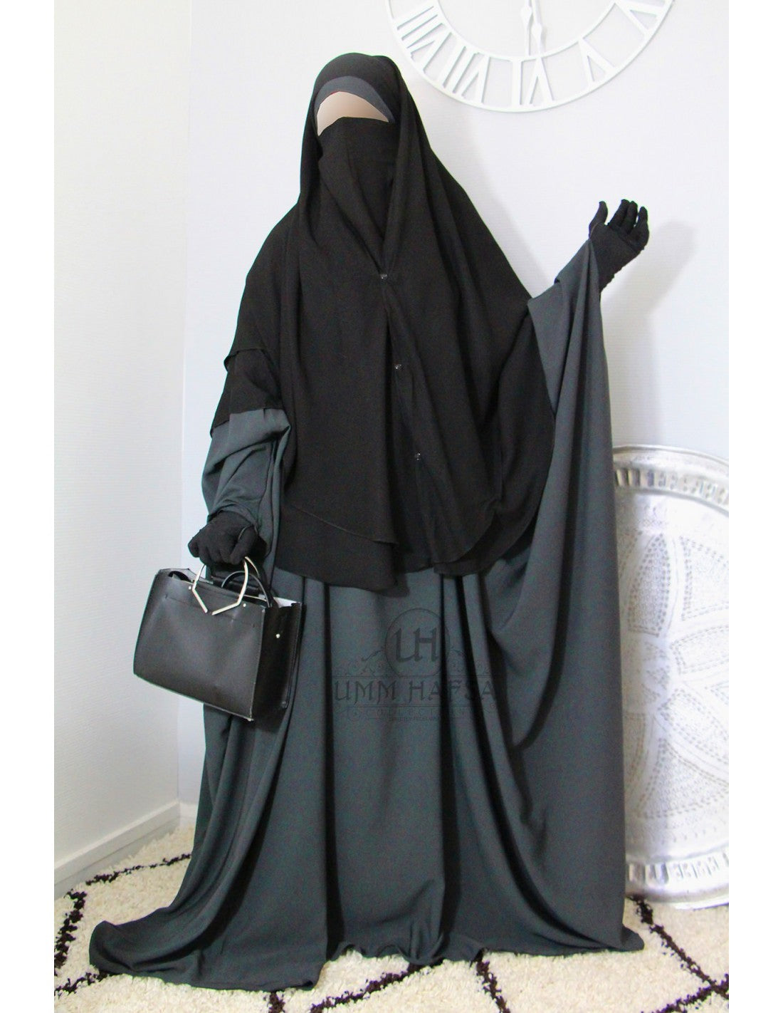 Niqab 2 Piece Clip-on Umm Hafsa 1m 25