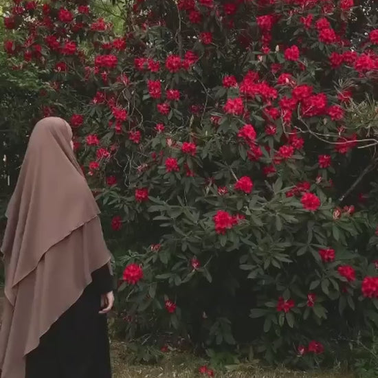 Ash Brown two layer khimar umm hafsa