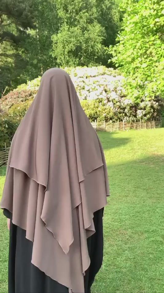 Two Layer Diamond Khimar Umm Hafsa